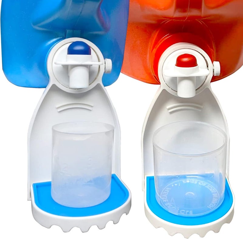 Febwind 2 Pcs Laundry Detergent Cup Holder Fabric Softener Drip Catcher Soap Holder Tray Cup Stand Container Laundry Soap Station Organizer White - Image 1